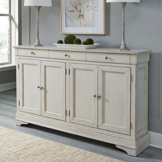 Liberty Furniture - Morrow Bay Hall Buffet - White in Sandy Taupe & Porcelain White - 742W-HB7644 veiw 1