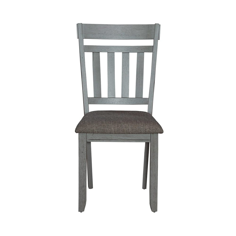 Liberty Furniture - Newport Splat Back Side Chair  in Smokey Gray w/ Carbon Gray Tops - 131-C6501S veiw 3