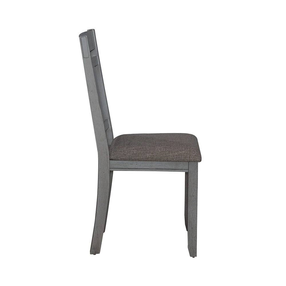 Liberty Furniture - Newport Splat Back Side Chair  in Smokey Gray w/ Carbon Gray Tops - 131-C6501S veiw 4