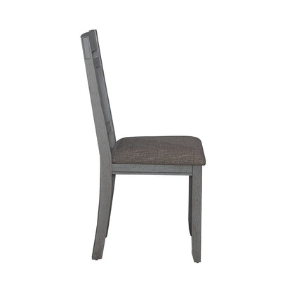 Liberty Furniture - Newport Splat Back Side Chair  in Smokey Gray w/ Carbon Gray Tops - 131-C6501S veiw 4