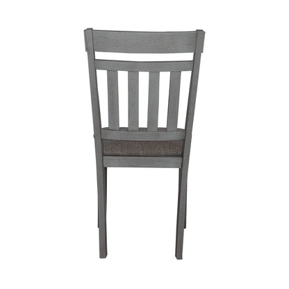 Liberty Furniture - Newport Splat Back Side Chair  in Smokey Gray w/ Carbon Gray Tops - 131-C6501S veiw 5