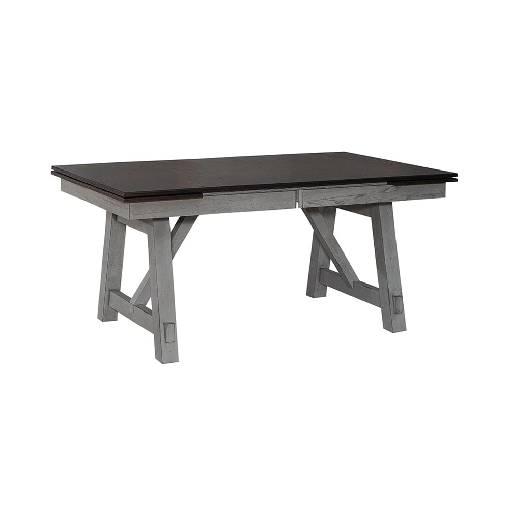 Liberty Furniture - Newport Trestle Table in Smokey Gray w/ Carbon Gray Tops - 131-CD-TRS veiw 2