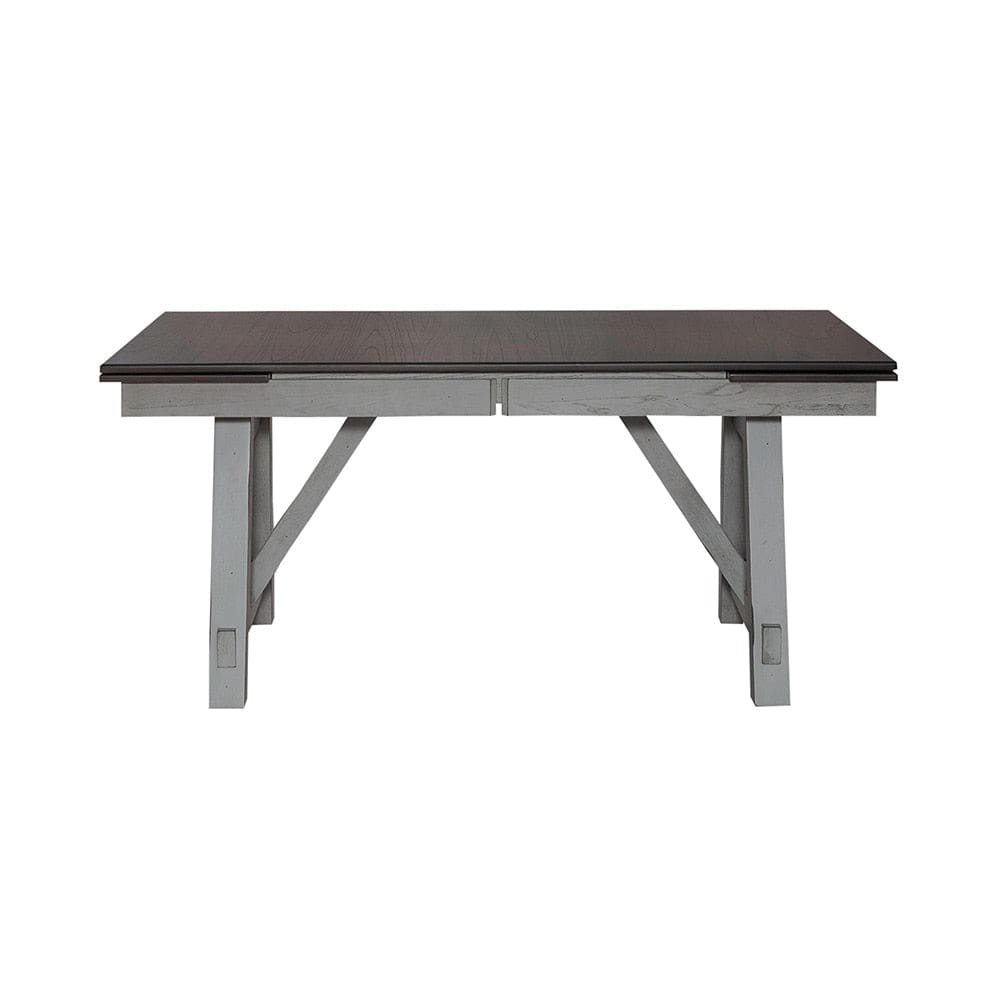 Liberty Furniture - Newport Trestle Table in Smokey Gray w/ Carbon Gray Tops - 131-CD-TRS veiw 3