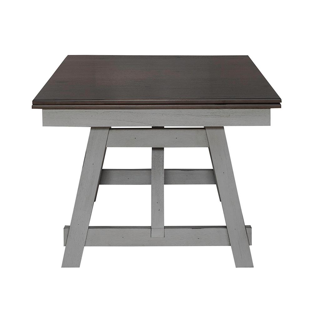 Liberty Furniture - Newport Trestle Table in Smokey Gray w/ Carbon Gray Tops - 131-CD-TRS veiw 4
