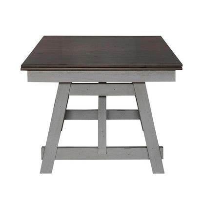 Liberty Furniture - Newport Trestle Table in Smokey Gray w/ Carbon Gray Tops - 131-CD-TRS veiw 4