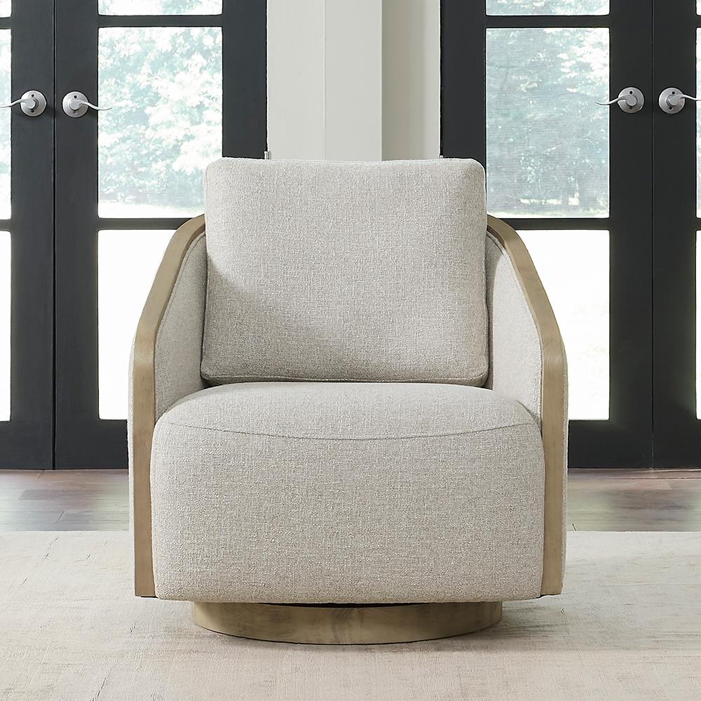 Liberty Furniture - Nora Uph Swivel Accent Chair - Light Brown in Nathan Ginger Fabric - 722-ACH15 veiw 1