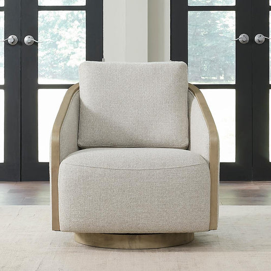 Liberty Furniture - Nora Uph Swivel Accent Chair - Light Brown in Nathan Ginger Fabric - 722-ACH15 veiw 1