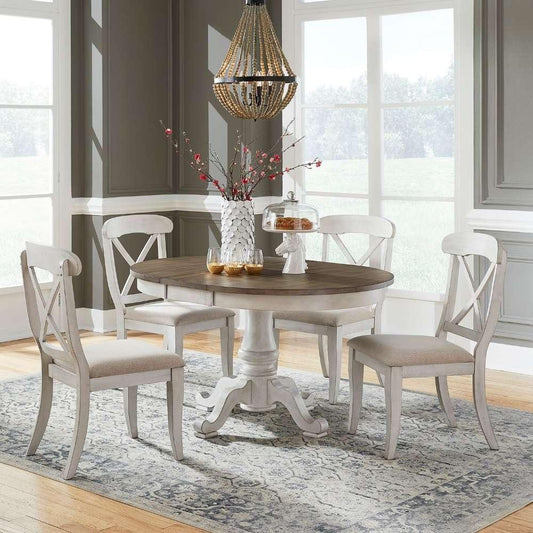 Liberty Furniture - Ocean Isle 5 Piece Pedestal Table Set  - 303W-CD-5PDS veiw 1