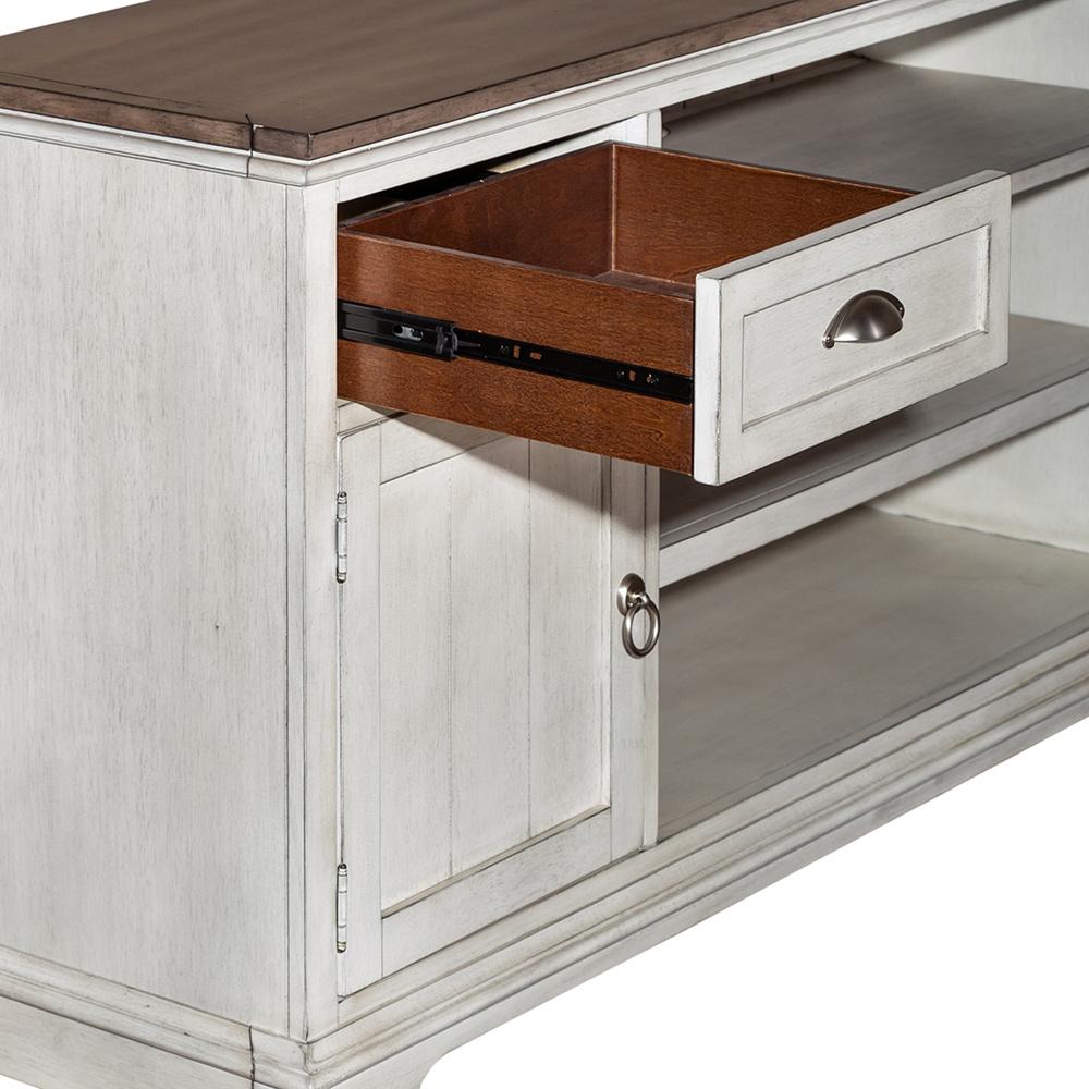 Liberty Furniture - Ocean Isle 72 Inch Entertainment TV Stand in Antique White w/ Weathered Pine - 303W-TV72 veiw 8
