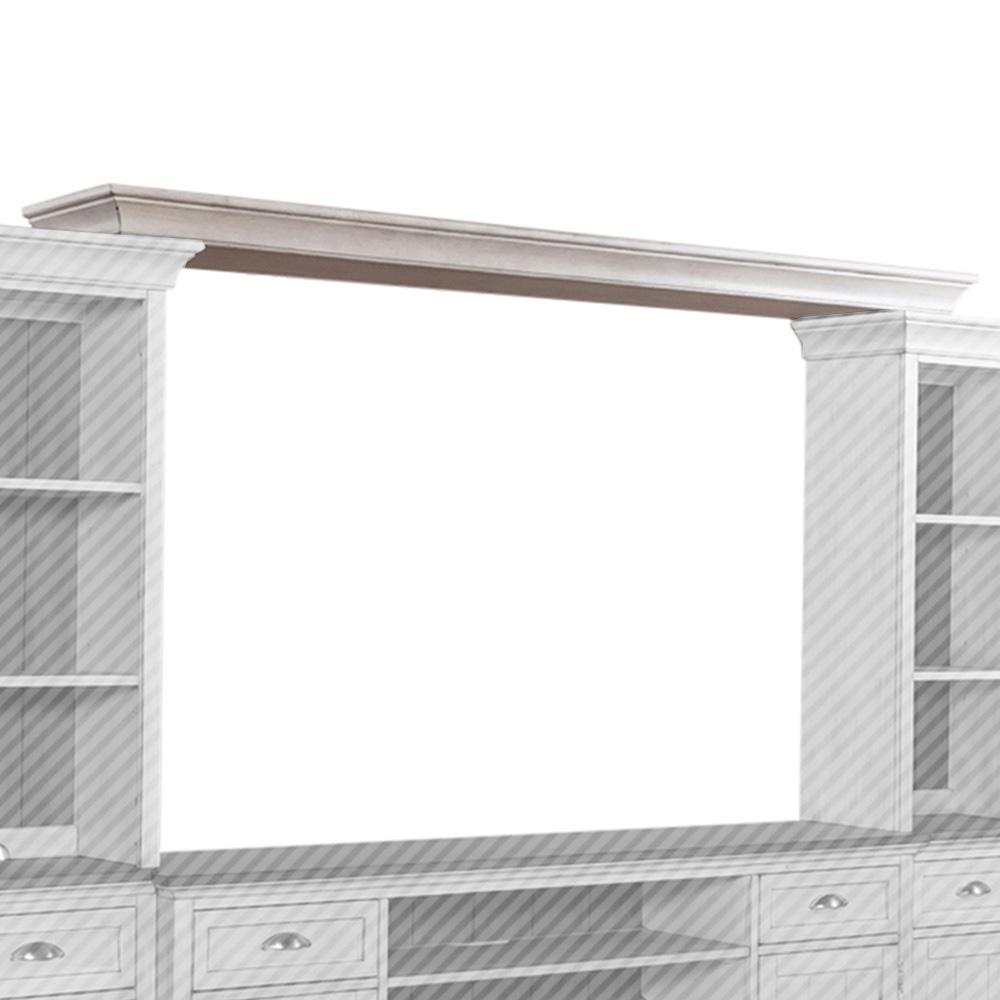 Liberty Furniture - Ocean Isle 82 Inch Bridge in Antique White w/ Weathered Pine - 303W-LB00 veiw 1
