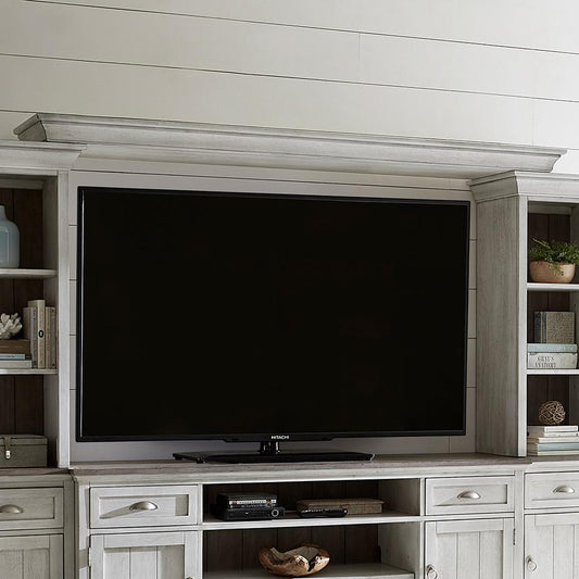 Liberty Furniture - Ocean Isle 82 Inch Bridge in Antique White w/ Weathered Pine - 303W-LB00 veiw 2