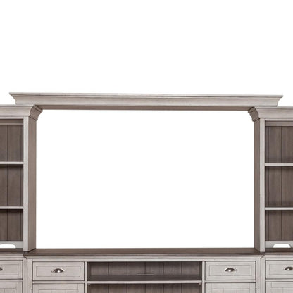 Liberty Furniture - Ocean Isle 82 Inch Bridge in Antique White w/ Weathered Pine - 303W-LB00 veiw 3