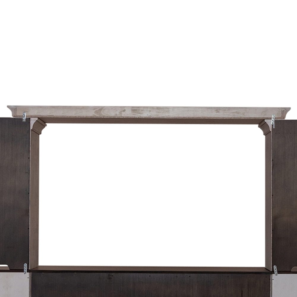 Liberty Furniture - Ocean Isle 82 Inch Bridge in Antique White w/ Weathered Pine - 303W-LB00 veiw 4