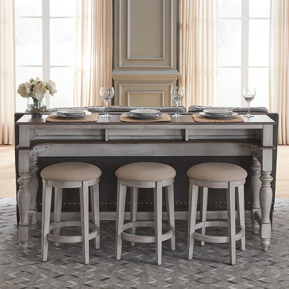 Liberty Furniture - Ocean Isle Console Bar Table in Antique White w/ Weathered Pine - 303W-OT7237 veiw 2