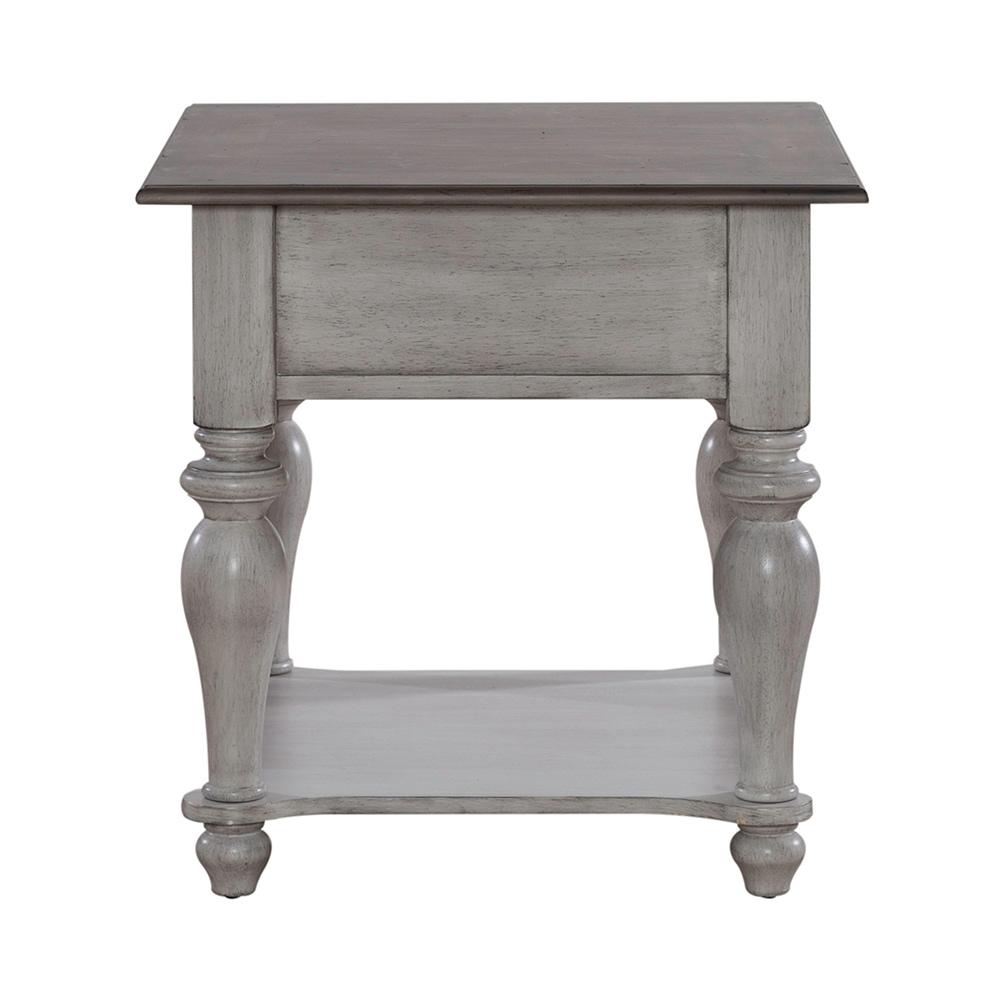 Liberty Furniture - Ocean Isle Drawer End Table in Antique White w/ Weathered Pine - 303W-OT1020 veiw 6