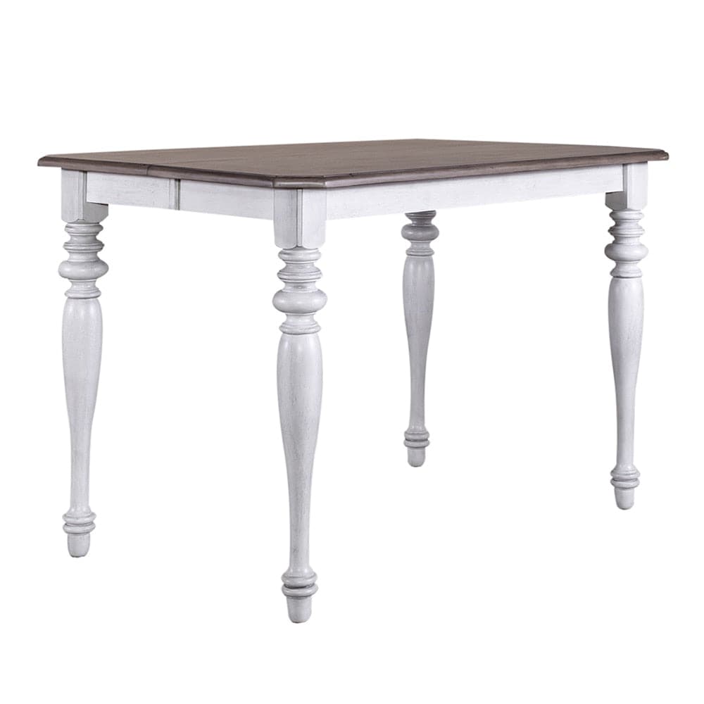 Liberty Furniture - Ocean Isle Gathering Table in Antique White w/ Weathered Pine - 303W-G5454 veiw 6