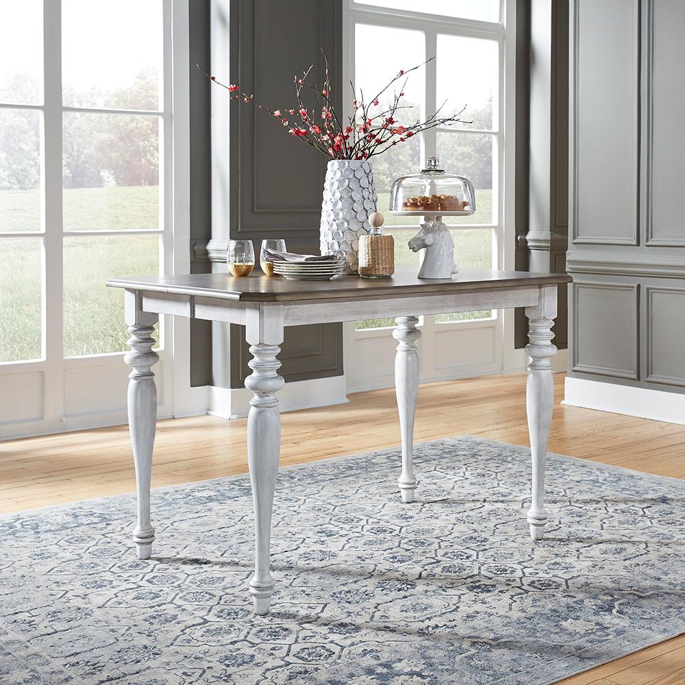 Liberty Furniture - Ocean Isle Gathering Table in Antique White w/ Weathered Pine - 303W-G5454 veiw 10