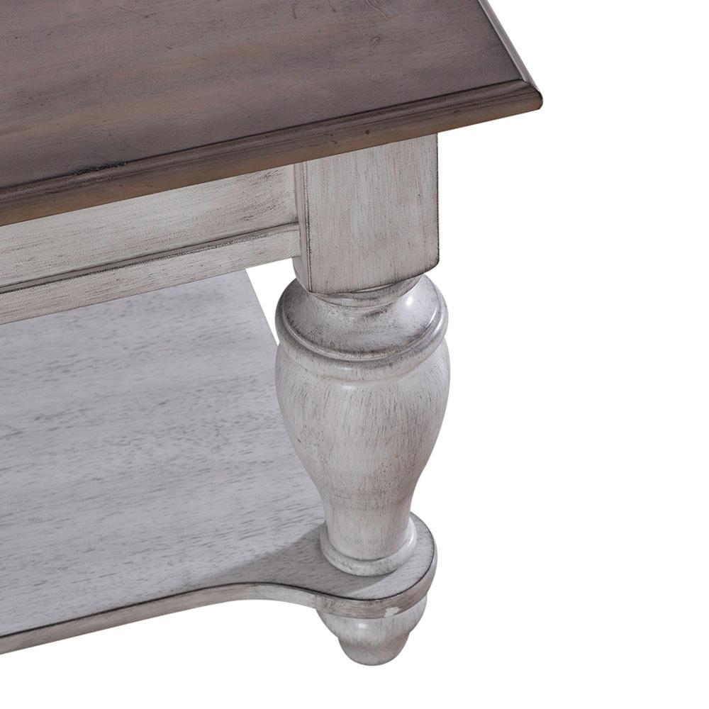 Liberty Furniture - Ocean Isle Rectangular Cocktail Table in Antique White w/ Weathered Pine - 303W-OT1010 veiw 6
