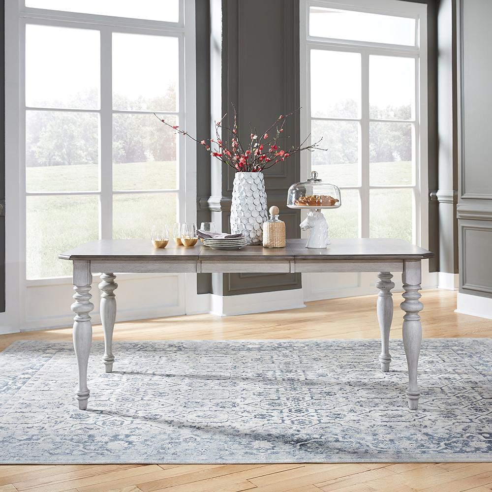 Liberty Furniture - Ocean Isle Rectangular Leg Table in Antique White w/ Weathered Pine - 303W-T3872 veiw 1