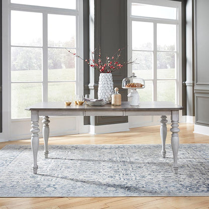 Liberty Furniture - Ocean Isle Rectangular Leg Table in Antique White w/ Weathered Pine - 303W-T3872 veiw 1
