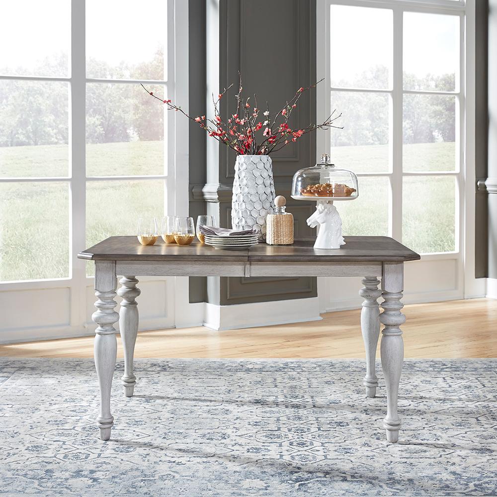Liberty Furniture - Ocean Isle Rectangular Leg Table in Antique White w/ Weathered Pine - 303W-T3872 veiw 4