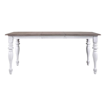 Liberty Furniture - Ocean Isle Rectangular Leg Table in Antique White w/ Weathered Pine - 303W-T3872 veiw 5