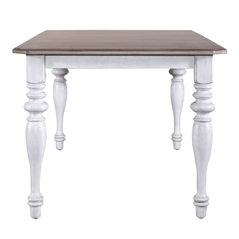 Liberty Furniture - Ocean Isle Rectangular Leg Table in Antique White w/ Weathered Pine - 303W-T3872 veiw 6