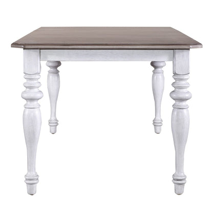 Liberty Furniture - Ocean Isle Rectangular Leg Table in Antique White w/ Weathered Pine - 303W-T3872 veiw 6