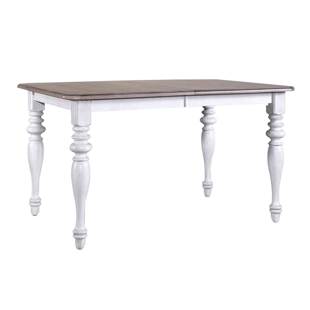 Liberty Furniture - Ocean Isle Rectangular Leg Table in Antique White w/ Weathered Pine - 303W-T3872 veiw 8