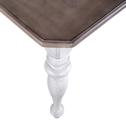 Liberty Furniture - Ocean Isle Rectangular Leg Table in Antique White w/ Weathered Pine - 303W-T3872 veiw 11