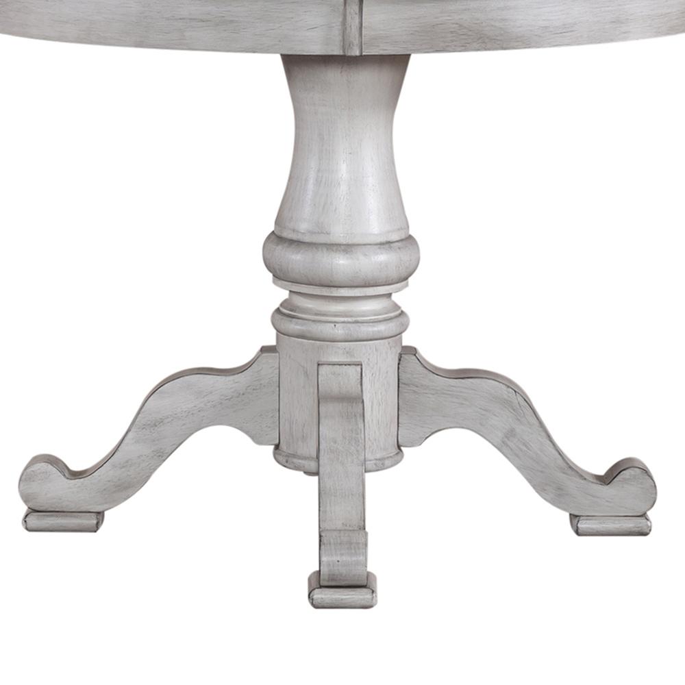 Liberty Furniture - Ocean Isle Single Pedestal Table in Antique White w/ Weathered Pine - 303W-CD-PED veiw 3