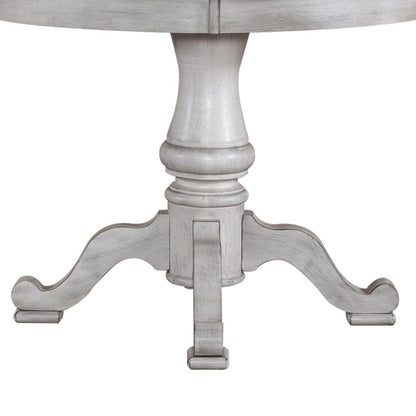 Liberty Furniture - Ocean Isle Single Pedestal Table in Antique White w/ Weathered Pine - 303W-CD-PED veiw 3