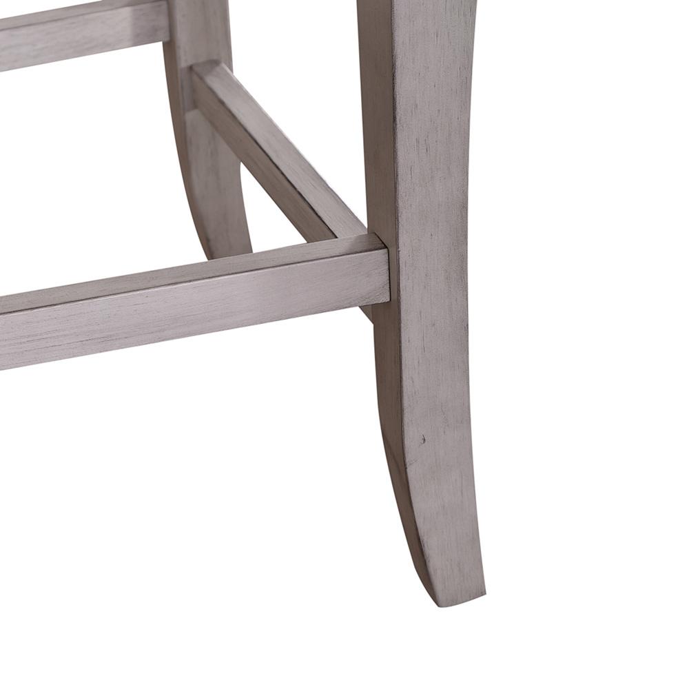 Liberty Furniture - Ocean Isle Uph X Back Counter Chair  in Antique White w/ Weathered Pine - 303W-B300124 veiw 8