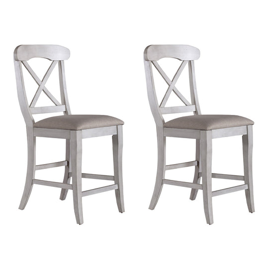 Liberty Furniture - Ocean Isle Uph X Back Counter Chair  - Set of 2 - 303W-B300124-2PK view 1