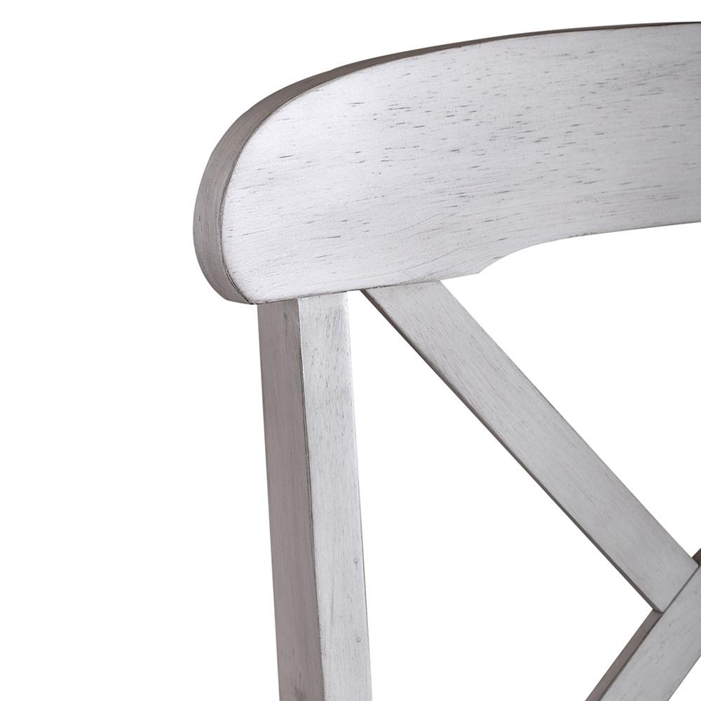 Liberty Furniture - Ocean Isle Uph X Back Side Chair  in Antique White w/ Weathered Pine - 303W-C3001S veiw 6