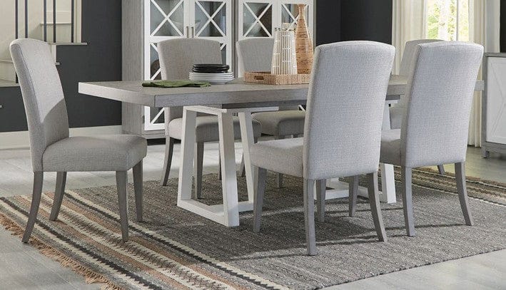 Liberty Furniture - Palmetto Heights - 7 Piece Double Pedestal Table Set in White - 499-DR-72PS view 1