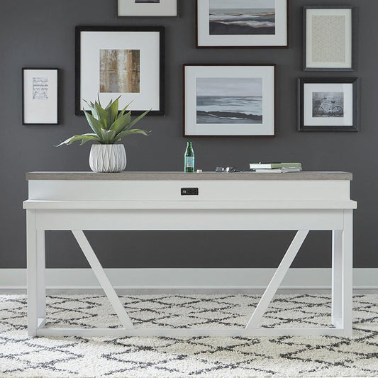 Liberty Furniture - Palmetto Heights Console Bar Table in Shell White & Driftwood - 499-OT7236 veiw 1