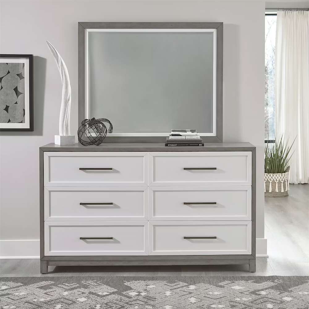 Liberty Furniture - Palmetto Heights Dresser & Mirror  - 499-BR-DM veiw 5