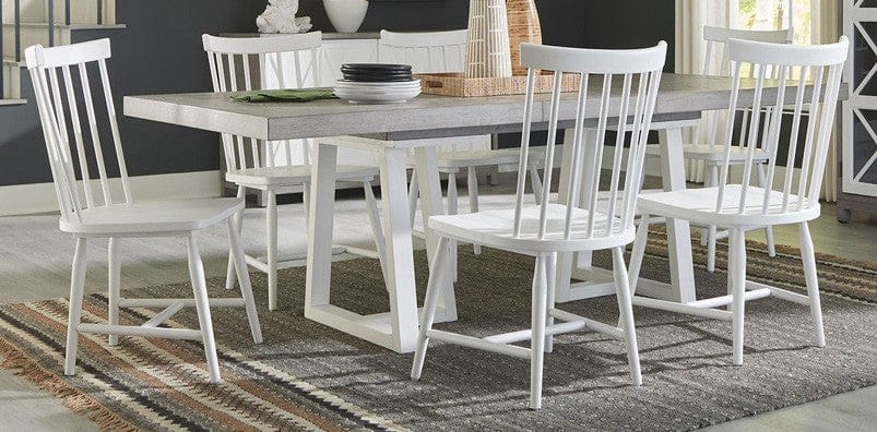 Liberty Furniture - Palmetto Heights - Opt 7 Piece Double Pedestal Table Set in White - 499-DR-O72PS view 1