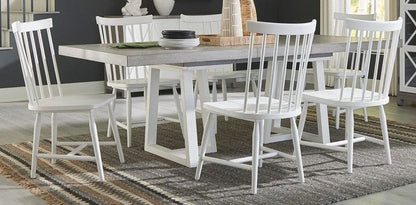 Liberty Furniture - Palmetto Heights - Opt 7 Piece Double Pedestal Table Set in White - 499-DR-O72PS view 1