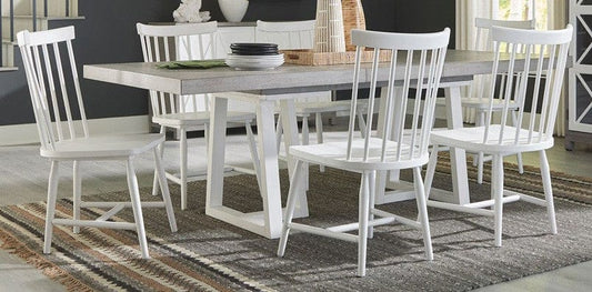 Liberty Furniture - Palmetto Heights - Opt 7 Piece Double Pedestal Table Set in White - 499-DR-O72PS view 1