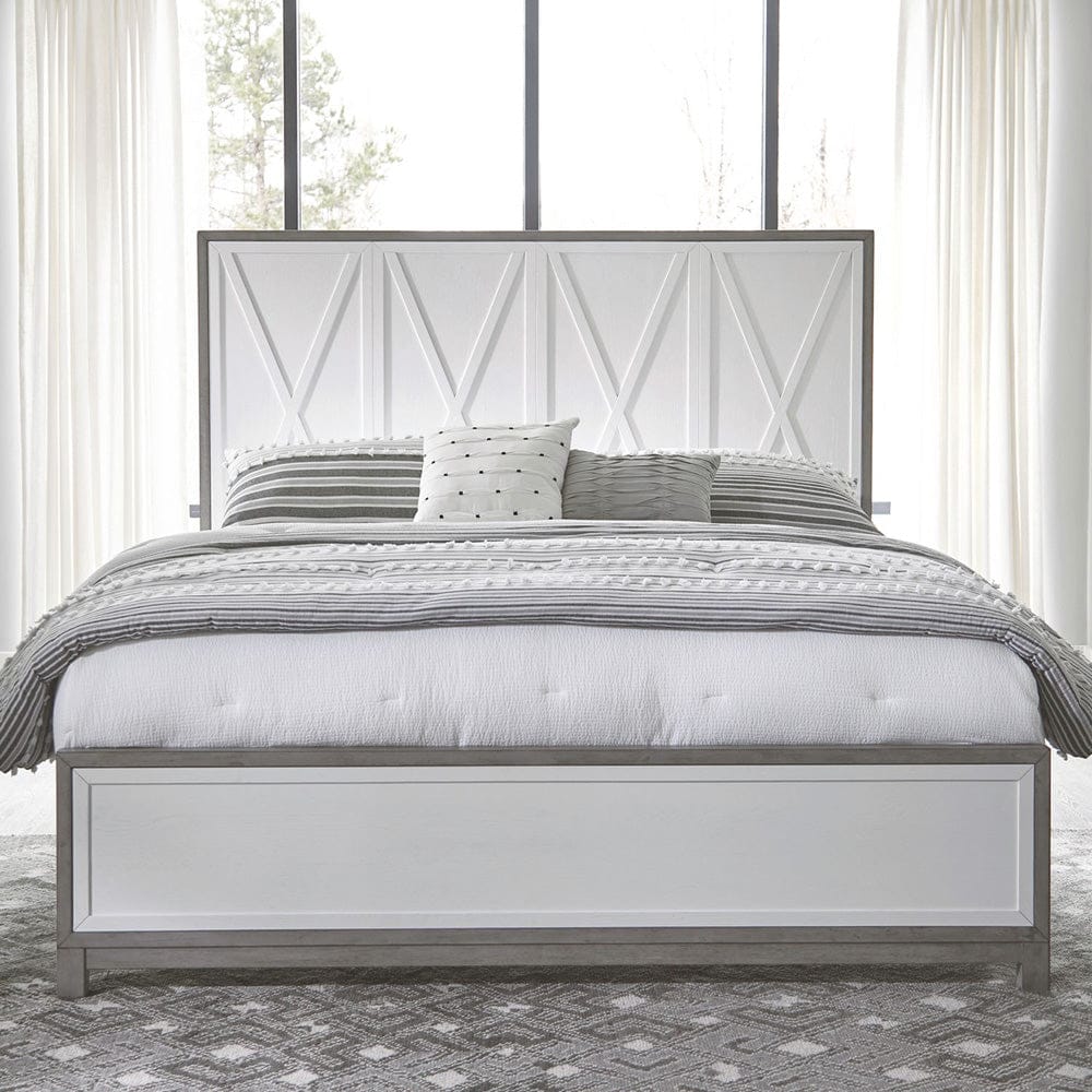 Liberty Furniture - Palmetto Heights - Queen Panel Bed in White - 499-BR-QPB view 1