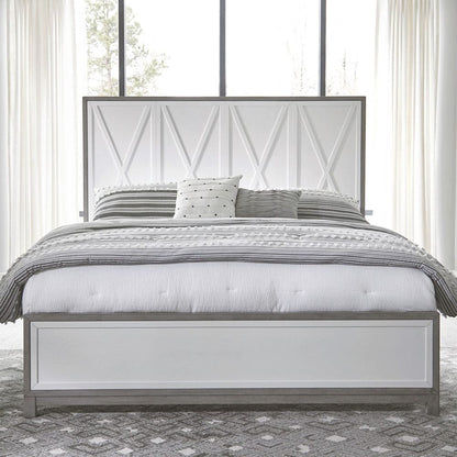 Liberty Furniture - Palmetto Heights - Queen Panel Bed in White - 499-BR-QPB view 1