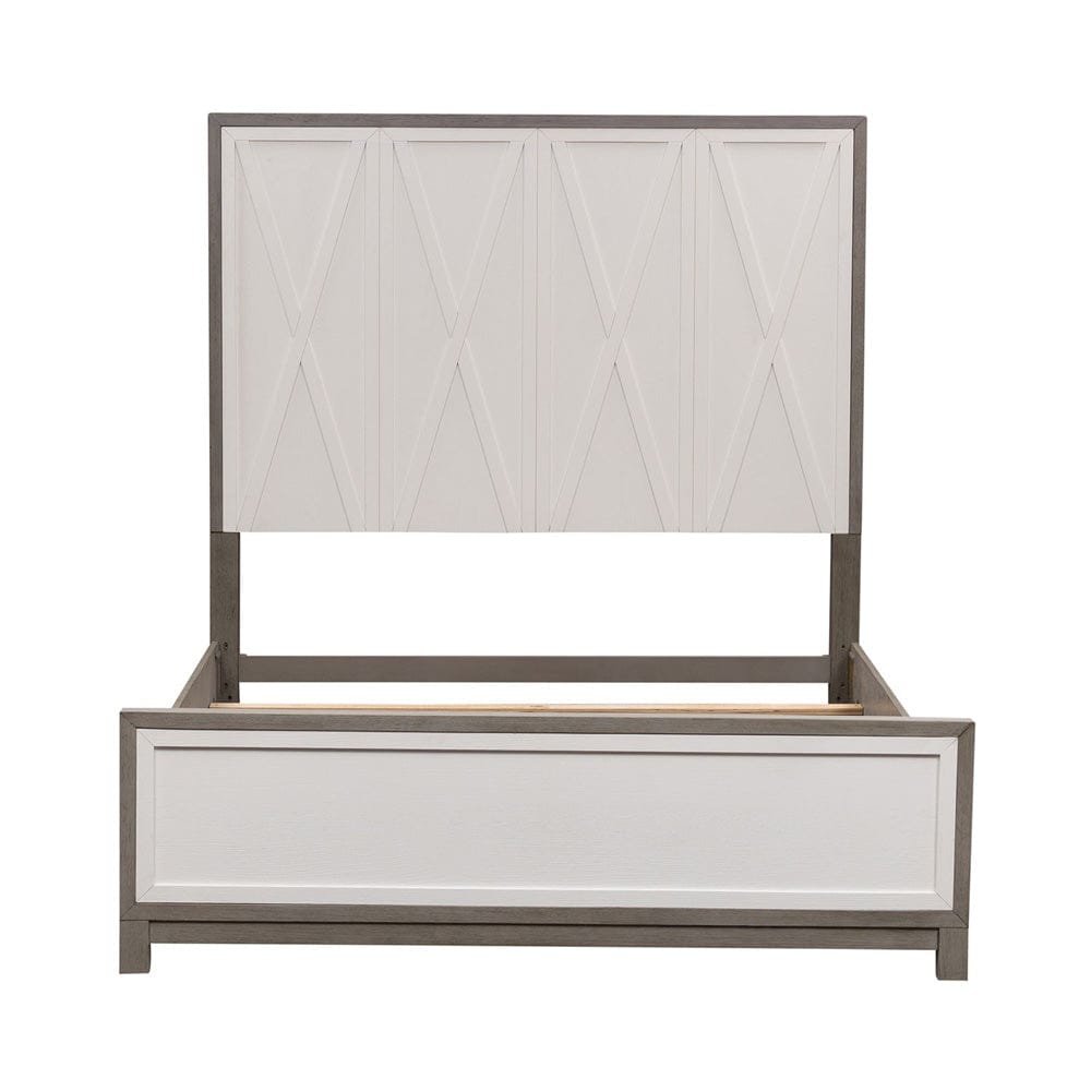 Liberty Furniture - Palmetto Heights - Queen Panel Bed in White - 499-BR-QPB view 3