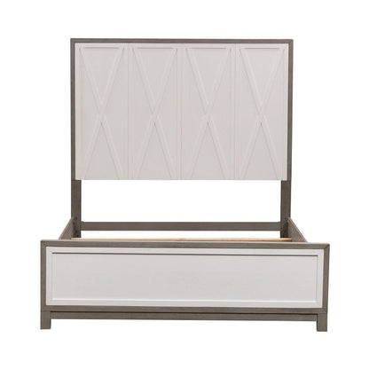 Liberty Furniture - Palmetto Heights - Queen Panel Bed in White - 499-BR-QPB view 3