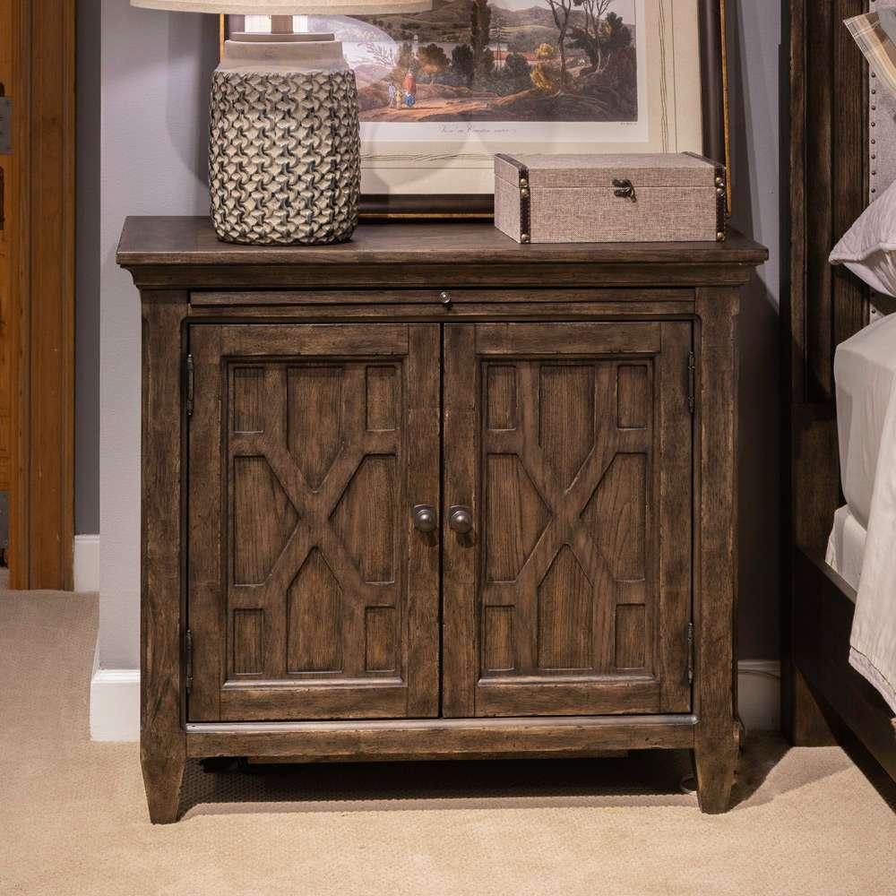 Liberty Furniture - Paradise Valley 2 Door Bedside Chest with Charging Station - 297-BR63 veiw 1