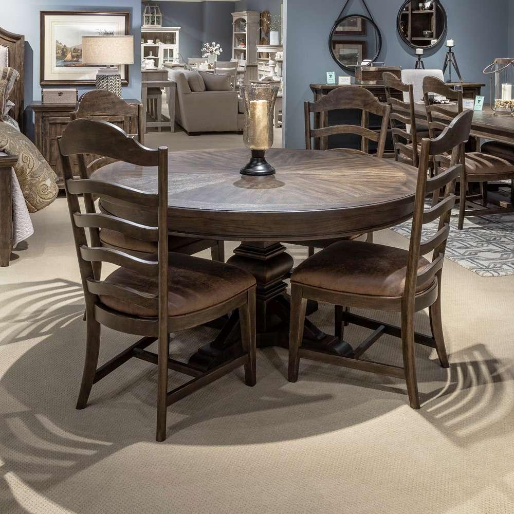 Liberty Furniture - Paradise Valley 5 Piece Pedestal Table Set  - 297-DR-5PDS veiw 1
