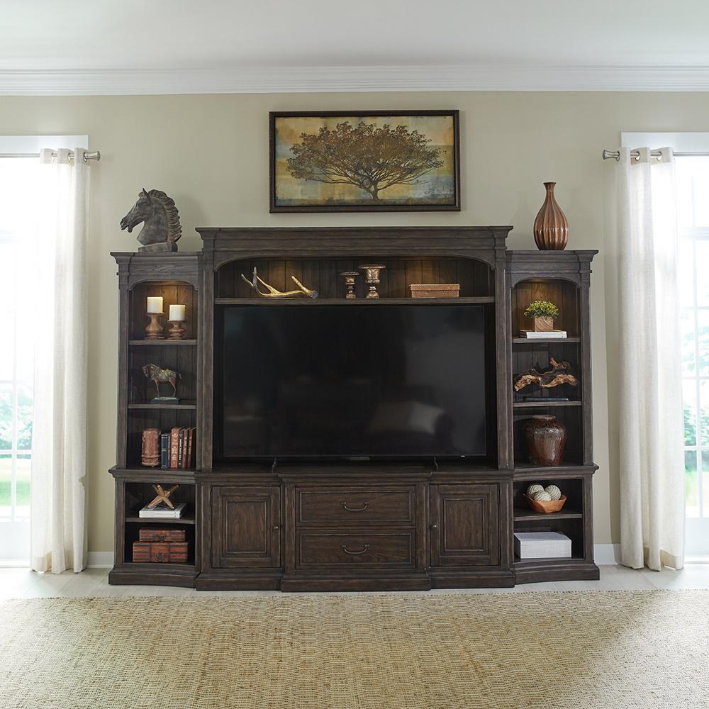 Liberty Furniture - Paradise Valley 78 Inch Entertainment Console in Saddle Brown - 297-TV78 veiw 1