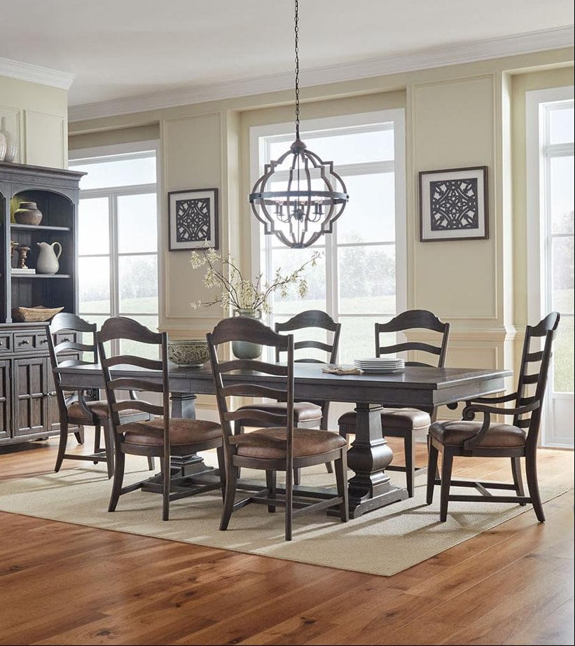Liberty Furniture - Paradise Valley Alternate 7 Piece Trestle Table Set  in Saddle Brown - 297-DR-A7TRS veiw 1