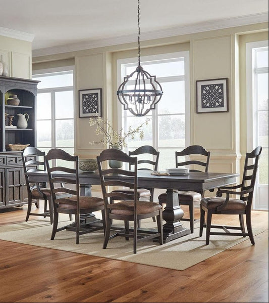 Liberty Furniture - Paradise Valley Alternate 7 Piece Trestle Table Set  in Saddle Brown - 297-DR-A7TRS veiw 1
